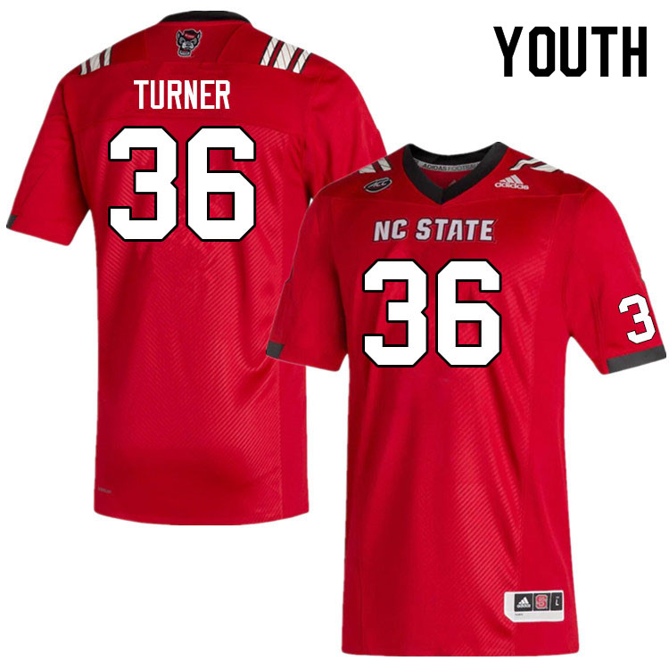 Youth #36 Patrick Turner NC State Wolfpack College Football Jerseys Sale-Red